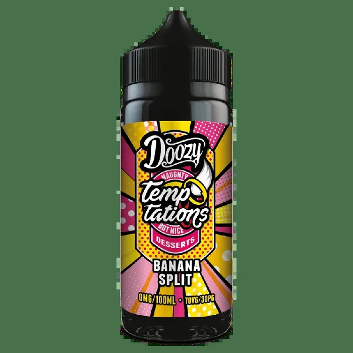 Doozy Temptations 100ml E-Liquid Shortfill Banana Split