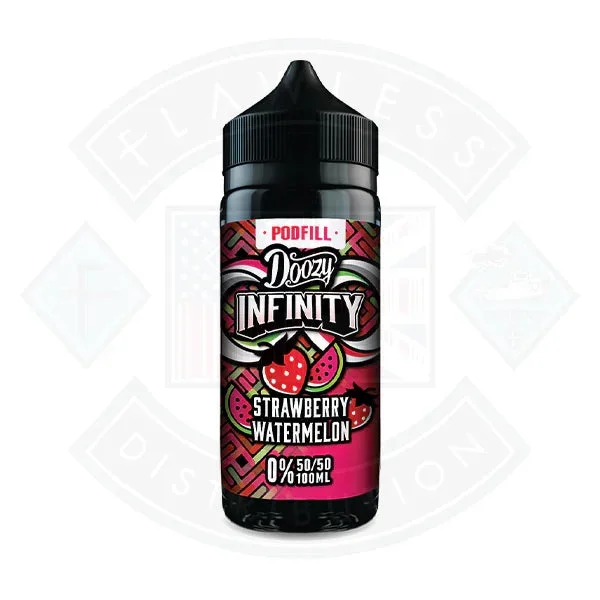 Doozy Vape Infinity Pod Fill 50/50 0mg 100ml Shortfill Strawberry Watermelon