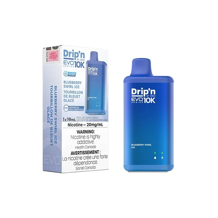Drip’n by Envi EVO Series 10K Disposable – Blueberry Swirl Ice (ON)