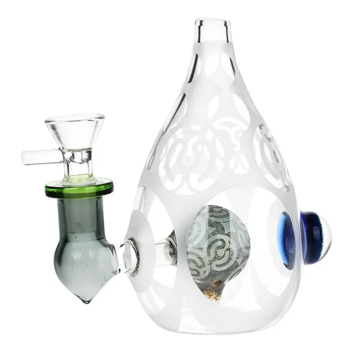 Eggcellent Etched Glass Water Pipe