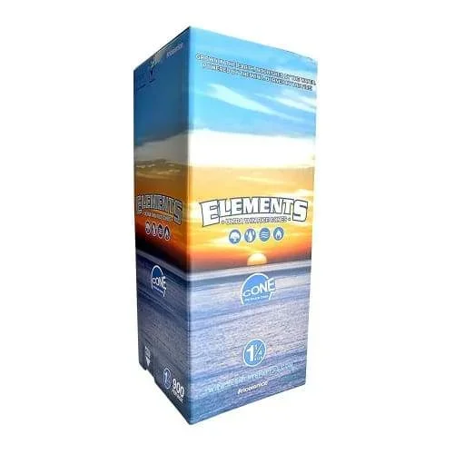 Elements Ultra Thin Cones 1 1/4″ (84mm) – Bulk Box of 900 Cones