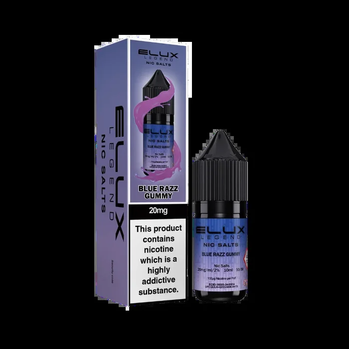 Elux Legend Nic Salts Blue Razz Gummy E Liquid 10ml