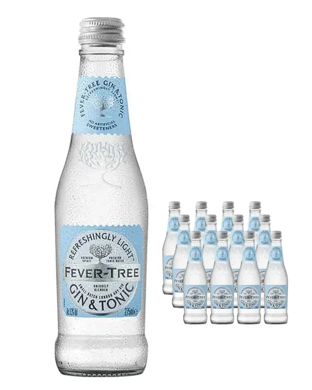 Fever-Tree Refreshingly Light Gin & Tonic Multipack, 12 x 275 ml