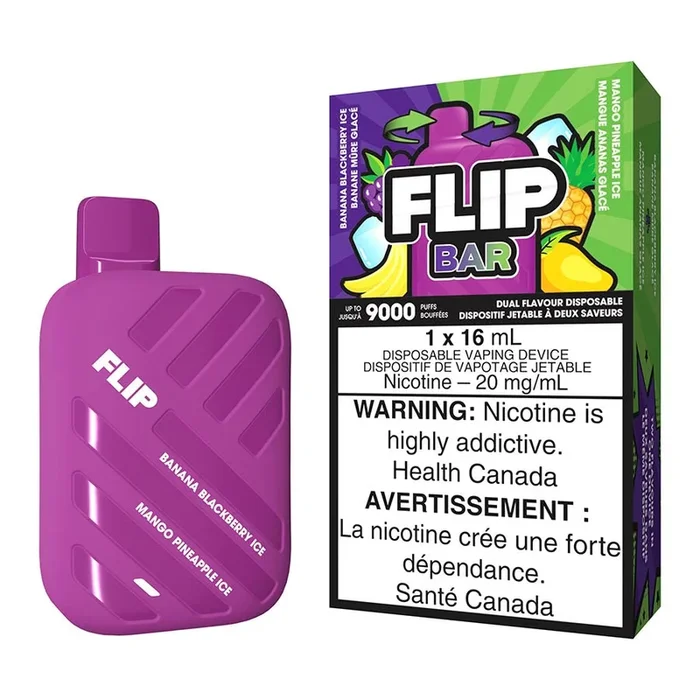 Flip Bar Disposable Vape Device – Banana Blackberry Ice And Mango Pineapple Ice