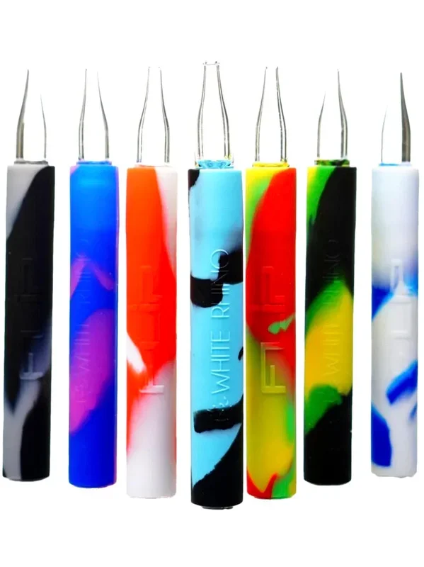 Flip x White Rhino – Silicone Nectar Collector Chillum Combo