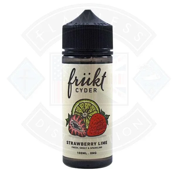 Frukt Cyder E-Liquid – Strawberry Lime 0mg 100ml Shortfill