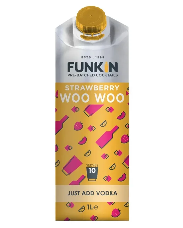 Funkin Strawberry Woo Woo Mixer Cocktail Carton, 1 L