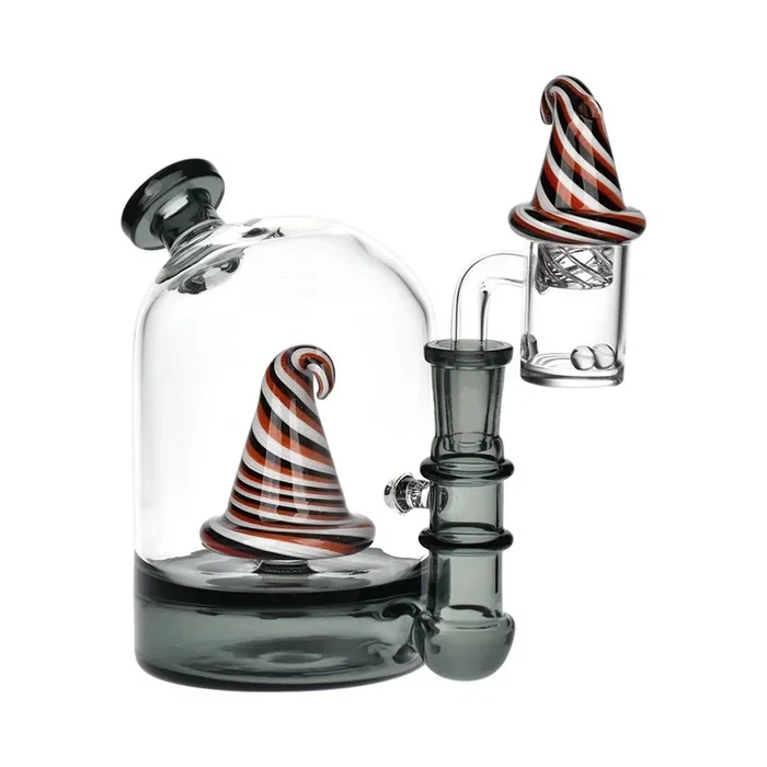 Glass Dab Rig Set with Witch’s Hat Design