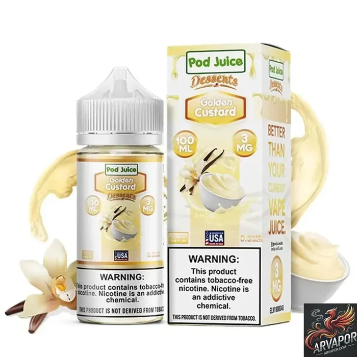 Golden Custard – POD Juice E-Liquid 100ML