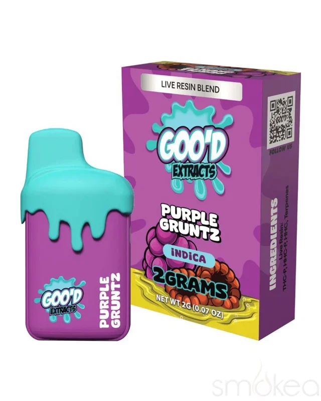 Goo’d 2g Drip THCP Live Resin Blend Vape – Purple Gruntz