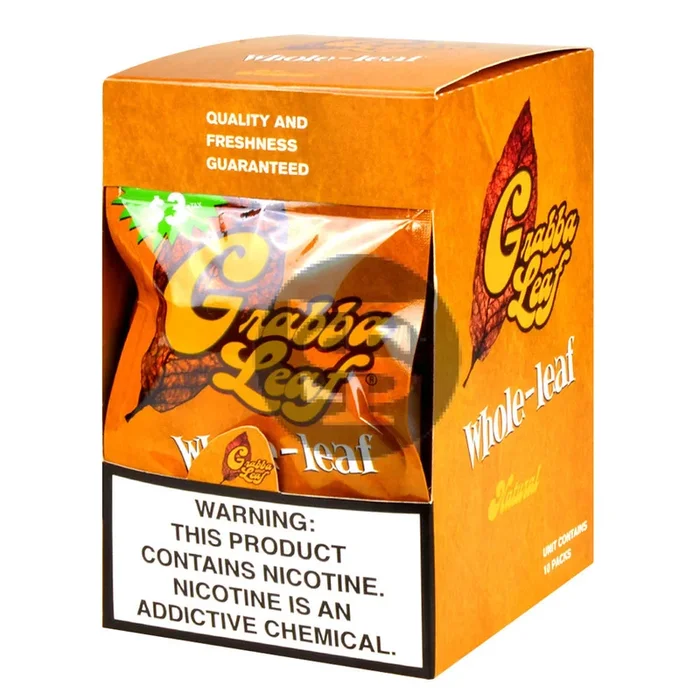 Grabba Leaf Natural Whole Leaf Pack of 10 (yellow), pre-priced $3