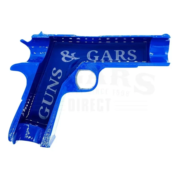 Guns & Gars 2nd Amendment Blue Gun Shaped Ashtray