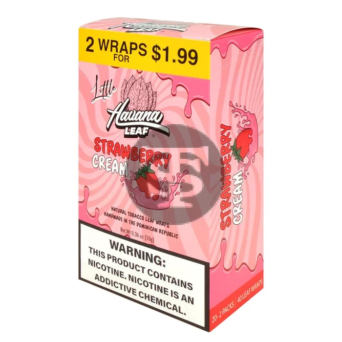 Havana Leaf Little Tobacco Wrap $1.99, Strawberry Cream 20×2