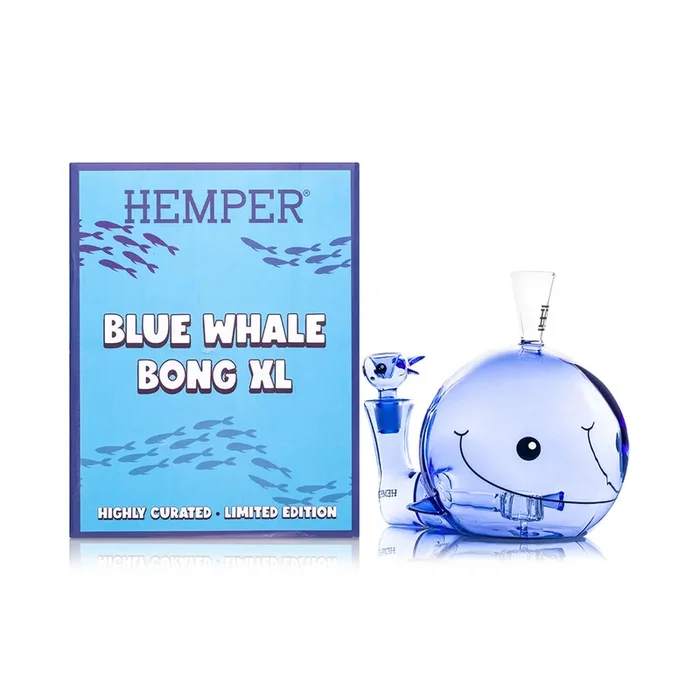 HEMPER- Blue Whale XL Water Pipe 6.25″
