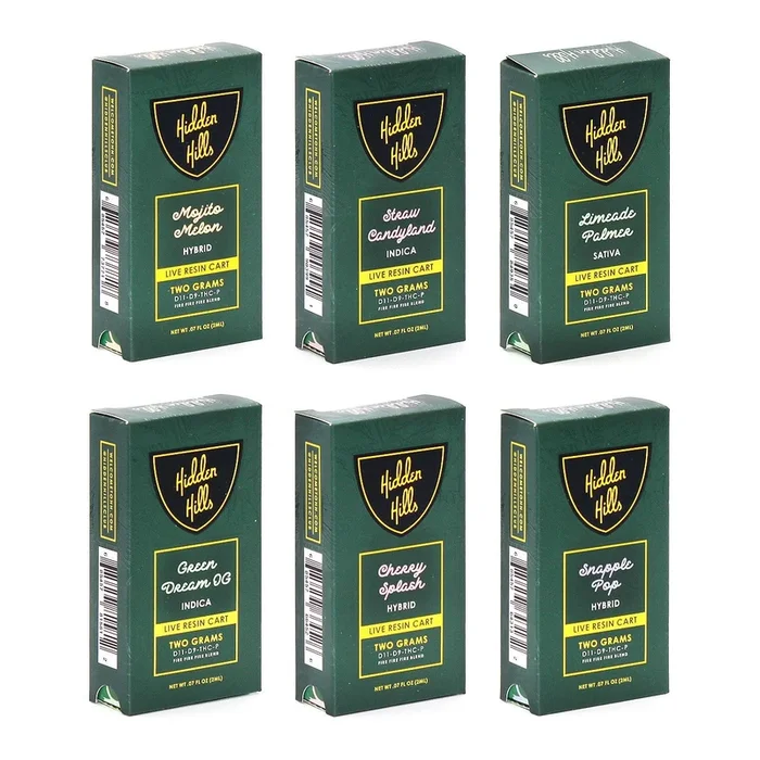 Hidden Hills 2 Gram Delta-11, Delta-9 & THC-P Cartridge
