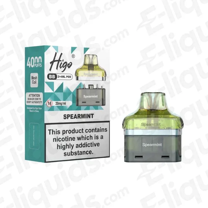 Higo BB 4000 Spearmint Prefilled Pod Cartridge