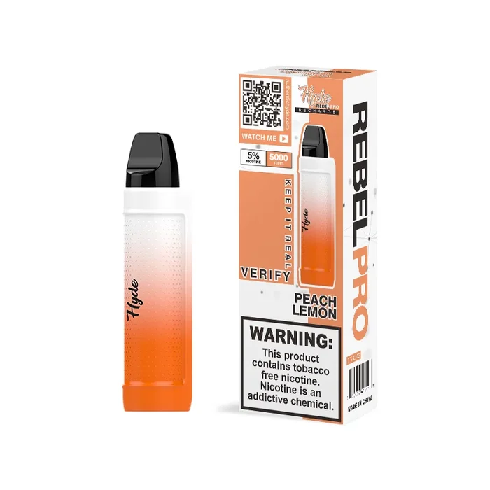 Hyde Rebel Pro (5000 Puffs) – Peach Lemon