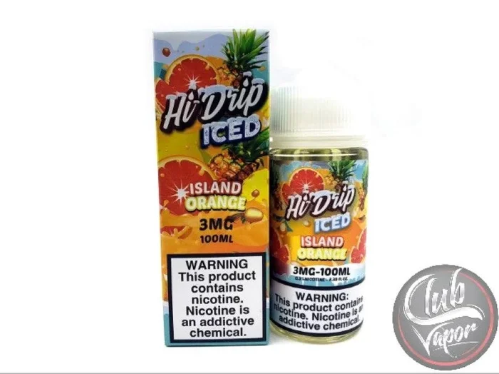 Iced Island Orange 100mL E-Liquid by Hi-Drip E-Juice