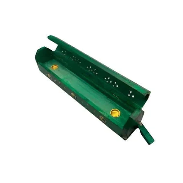 Incense Burner Green Coffin Box