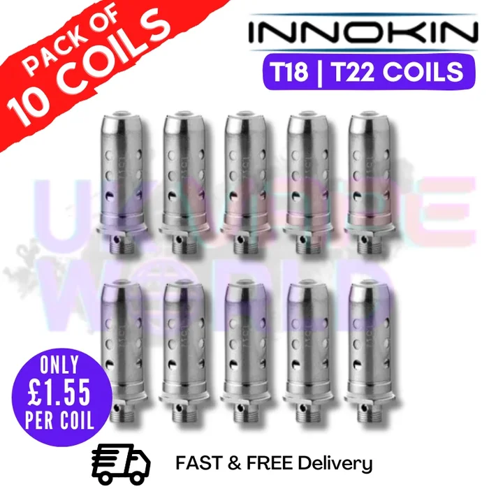 Innokin T18 / T22 Replacement Coils Pack Of 10 – ONLY £1.55 Per
