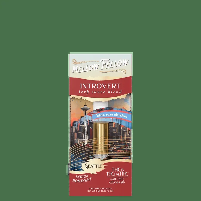 Introvert Blend – Terp Sauce 2ml Vape Cartridge – Blue Razz Slushie (Indica Dom)