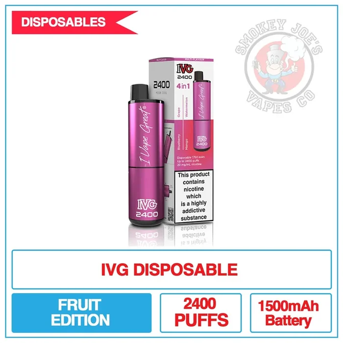 IVG 2400 – Multi Flavour 4 In 1 – Fruit Edition