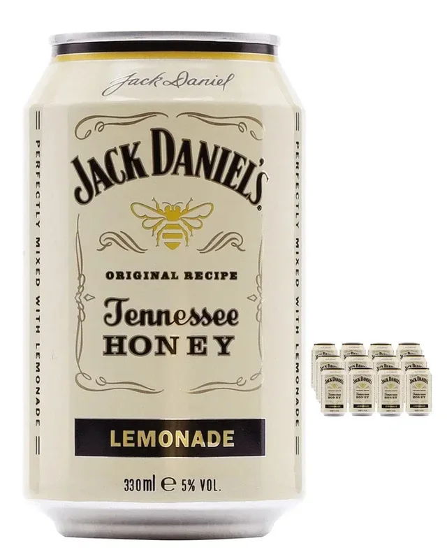 Jack Daniel’s Honey Whisky & Lemonade Premixed Cans, 12 x 330 ml