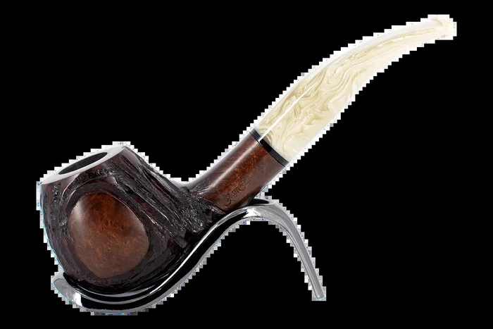 Jean Claude 9mm Filter Dark Rustic Briar Smoking Pipe – Shape 56