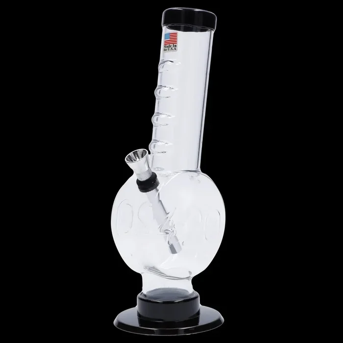 JM Plastics 420 Coin Base with Grip Acrylic Bong – 9 in.