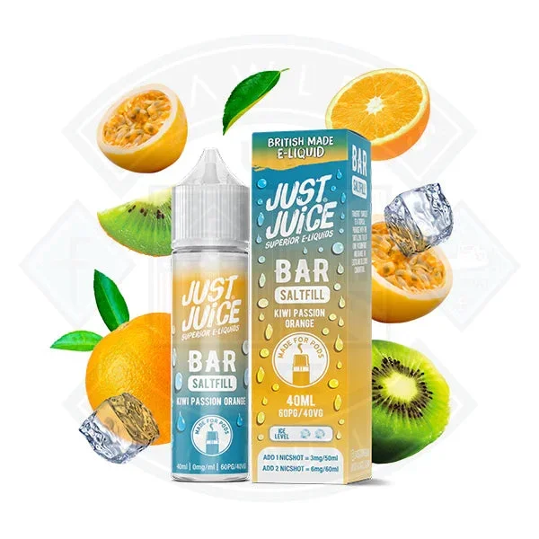 Just Juice Bar – Kiwi Passion Orange 40ml 0mg Shortfill E-Liquid