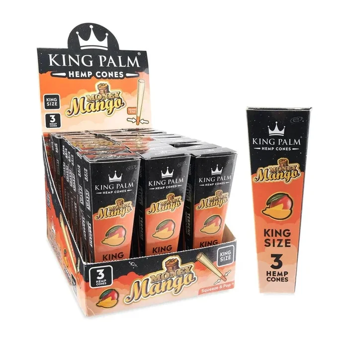 King Palm King Size Cone – Various Flavors – 3 Per Pack – (30 Packs Display)
