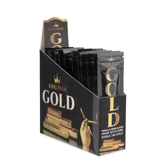 King Palm Mini 1pk Vanilla Gold Leaf Tubes – (15 Count Display)
