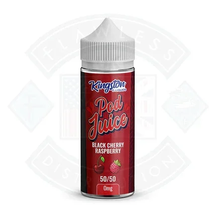 Kingston Black Cherry Raspberry Pod Juice 50/50 0mg 100ml Shortfill