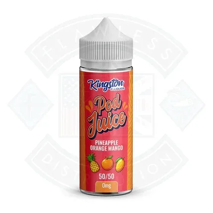 Kingston Pineapple Orange Mango Pod Juice 50/50 0mg 100ml Shortfill