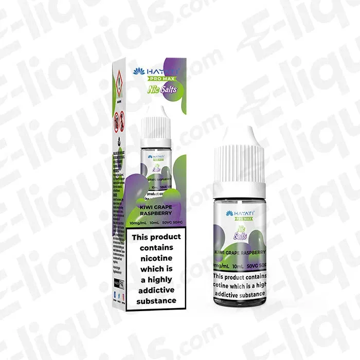 Kiwi Grape Raspberry Pro Max Nic Salt Vape Juice by Hayati