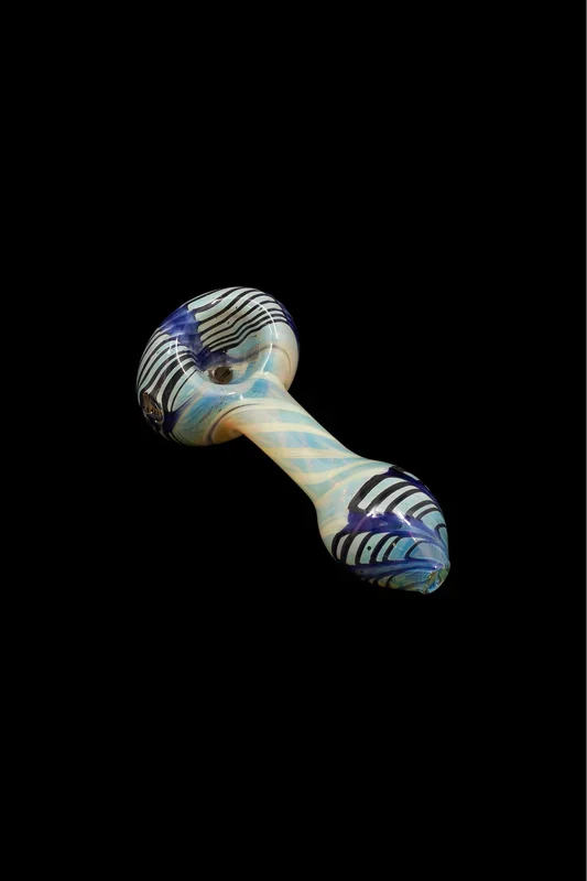 LA Pipes Twisty Cane Spoon Glass Pipe