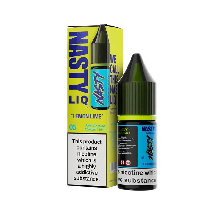 Lemon Lime 10ml Nic Salt E-Liquid by Nasty Liq