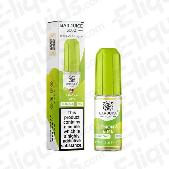 Lemon Lime Nic Salt Vape Juice by Bar Juice 5000
