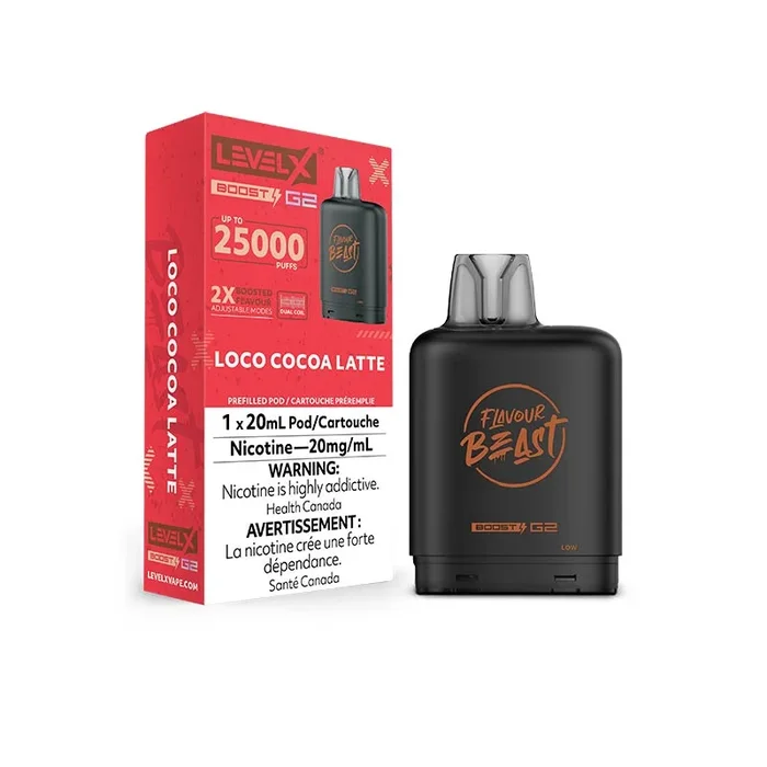 Level X Flavour Beast Boost G2 Pod – Loco Cocoa Latte (ON)