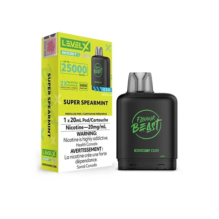 Level X Flavour Beast Boost G2 Pod – Super Spearmint (MB)