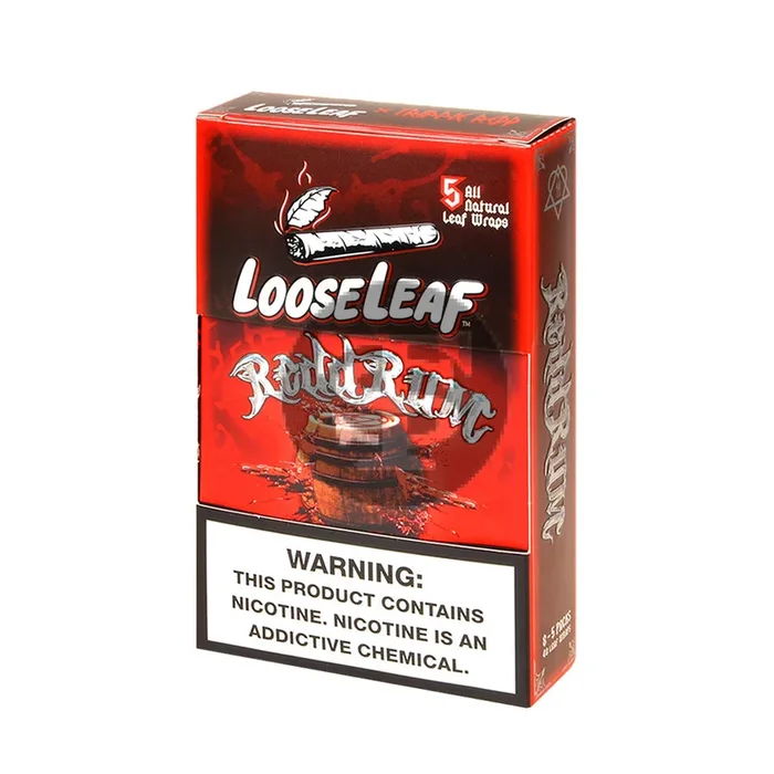 Loose Leaf Redd Rum wraps, 8 packs of 5