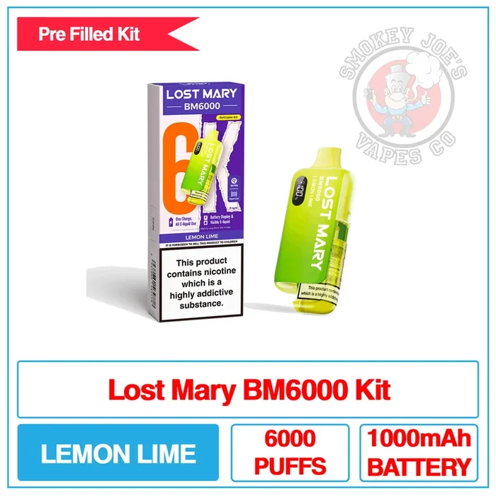 Lost Mary – BM6000 – Lemon Lime – Pre Filled Vape Kit