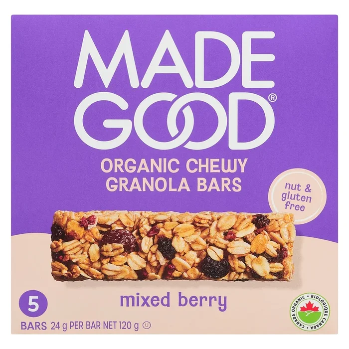 Made Good Organic Chewy Granola Bars Mixed Berry, 5-Pack, 120 g