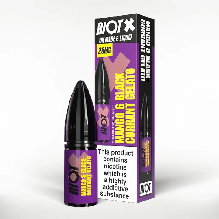Mango & Blackcurrant Gelato Nic Salt E-Liquid by Riot X