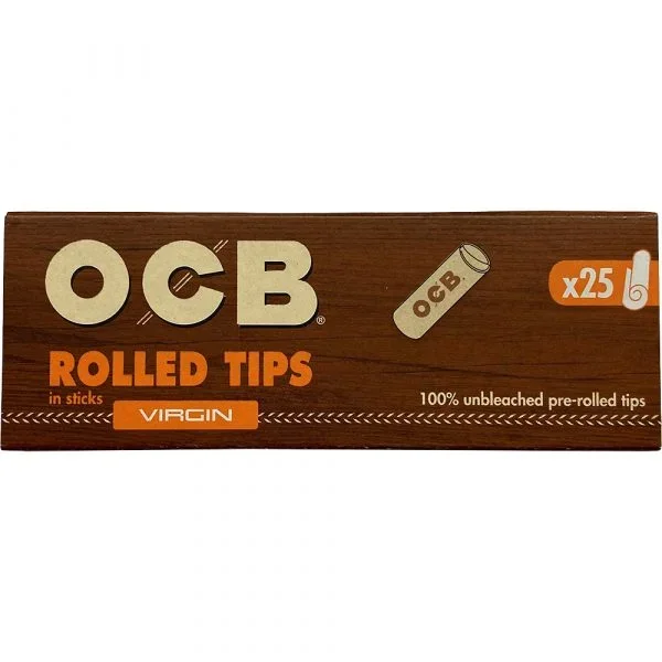 OCB Virgin Unbleached Pre-Rolled Tip (25Ct)