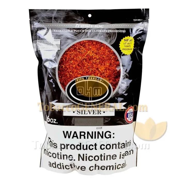 OHM Silver Pipe Tobacco Pack 16 oz. Pack