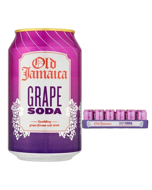 Old Jamaica Sparkling Grape Soda Drink Multipack, 24 x 330 ml