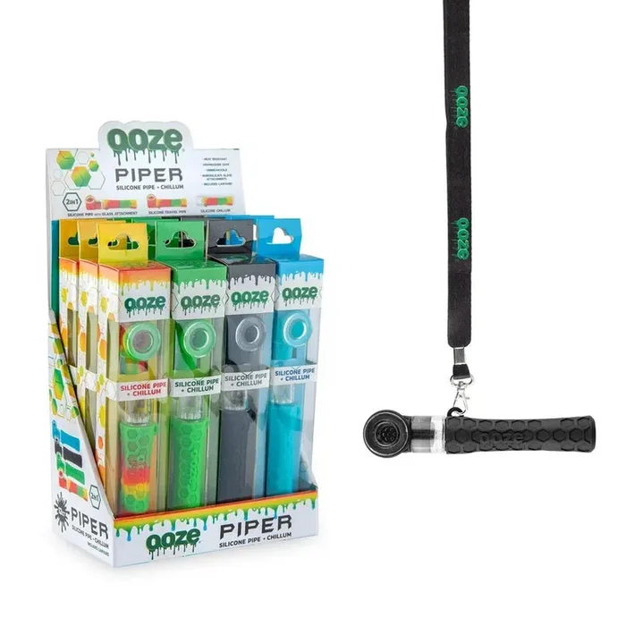 OOZE Piper – Hybrid Silicone Pipe & Chillum – (12 Count Display)