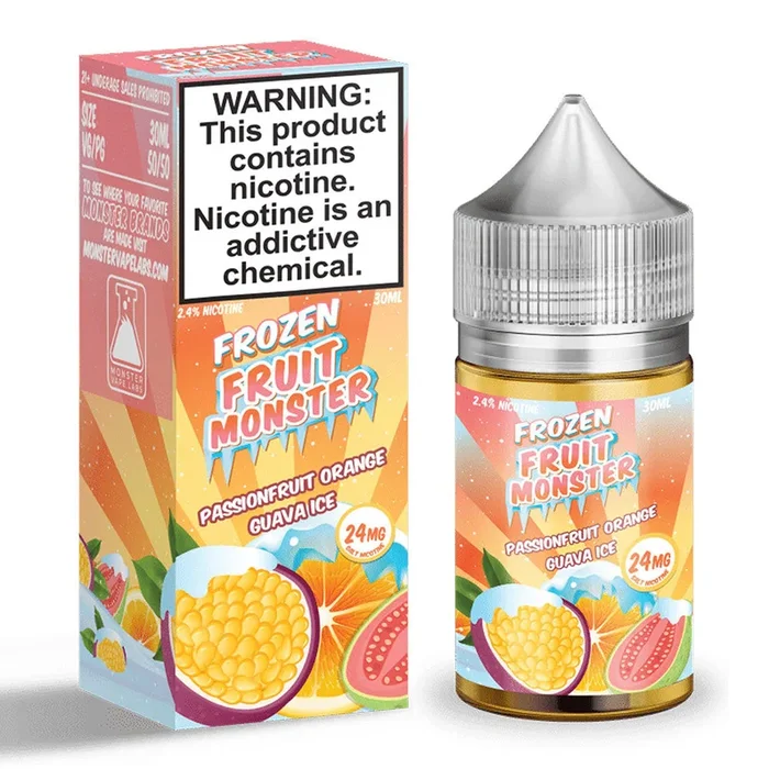 Passionfruit Orange Guava Ice By Frozen Fruit Monster – Salt Nicotine – 30ml (TFN)