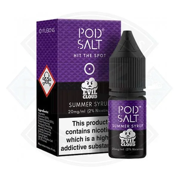 Pod Salt Evil Cloud Summer Syrup Nic Salt 10ml E-Liquid